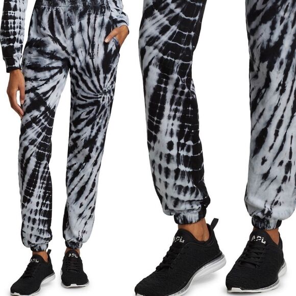 NWT Year of Ours Tie Dye Elastic Sweatpants Joggers in Black Dye XS - Picture 2 of 6